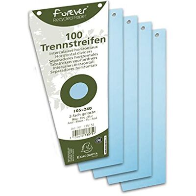 Exacompta 13515B 100er Pack Karton-Trennstreifen. Trapezform blau. Für eine übersichtliche Anblage Ihrer Dokumente. Trennlaschen Trennblätter Ordner Register Blauer Engel Exacompta 13515B 100er Pack Karton-Trennstreifen. Trapezform blau. Für eine übersichtliche Anblage Ihrer Dokumente. Trennlaschen Trennblätter Ordner Register Blauer Engel