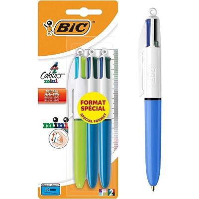 BIC 4 Farben Kugelschreiber Set 4 Colours Mini, 3er Pack, Ideal für das Büro, das Home Office oder die Schule BIC 4 Farben Kugelschreiber Set 4 Colours Mini, 3er Pack, Ideal für das Büro, das Home Office oder die Schule