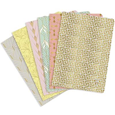 Clairefontaine 193036C Packung mit 6 Notizbücher Neo Deco Kollektion Frühling-Sommer, 14,8x21cm 48 Blatt liniert, 90g, Motive sortiert, 1 Pack Clairefontaine 193036C Packung mit 6 Notizbücher Neo Deco Kollektion Frühling-Sommer, 14,8x21cm 48 Blatt liniert, 90g, Motive sortiert, 1 Pack