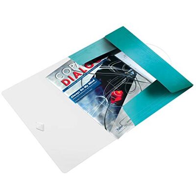 Leitz 204583 Eckspannermappe wow, A4, PP, eisblau Leitz 204583 Eckspannermappe wow, A4, PP, eisblau