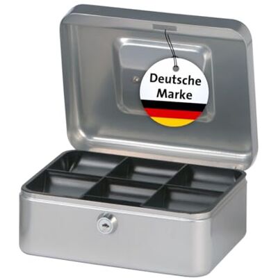 MAUL Geldkassette 2 aus Stahl abschließbar Münzgeld-Einsatz herausnehmbar 20 x 17 x 9 cm Kasse mit 2 Schlüsseln geeignet als Spardose kleiner Safe, Tresor, Trinkgeldkasse Silber MAUL Geldkassette 2 aus Stahl abschließbar Münzgeld-Einsatz herausnehmbar 20 x 17 x 9 cm Kasse mit 2 Schlüsseln geeignet als Spardose kleiner Safe, Tresor, Trinkgeldkasse Silber