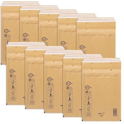 ÖKI Luftpolstertaschen Luftpolsterumschläge inkl. Haftklebestreifen, 10 Stück, C5 Luftpolster-Taschen, Gepolsterte Briefumschläge,Versandtaschen, Braun ÖKI Luftpolstertaschen Luftpolsterumschläge inkl. Haftklebestreifen, 10 Stück, C5 Luftpolster-Taschen, Gepolsterte Briefumschläge,Versandtaschen, Braun