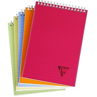 Clairefontaine 328646C Packung mit 5 Doppelspiralbücher Linicolor Fresh DIN A5 Hochformat, 80 Blatt 90g liniert, farbig sortiert, 1 Pack Clairefontaine 328646C Packung mit 5 Doppelspiralbücher Linicolor Fresh DIN A5 Hochformat, 80 Blatt 90g liniert, farbig sortiert, 1 Pack