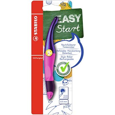 STABILO Ergonomischer Tintenroller für Linkshänder EASYoriginal Holograph in magenta blau (löschbar) inkl. Patrone Blister STABILO Ergonomischer Tintenroller für Linkshänder EASYoriginal Holograph in magenta blau (löschbar) inkl. Patrone Blister