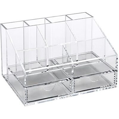 OSCO AD02 Schreibtisch-Organizer mit zwei Schubladen aus klarem Acryl, farblos OSCO AD02 Schreibtisch-Organizer mit zwei Schubladen aus klarem Acryl, farblos