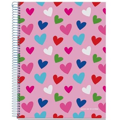 Miquelrius A4 Notizbuch, 7 mm Lineal, Hardcover Notizbuch, 120 mikroperforierte Blätter, A4 mit 4 Farben zur Organisation, 70 g/m² extra mattes Papier, 4 Heftlöcher Miquelrius A4 Notizbuch, 7 mm Lineal, Hardcover Notizbuch, 120 mikroperforierte Blätter, A4 mit 4 Farben zur Organisation, 70 g/m² extra mattes Papier, 4 Heftlöcher