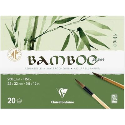 Clairefontaine Bambus-Aquarellpapier - 20 Blätter Clairefontaine Bambus-Aquarellpapier - 20 Blätter