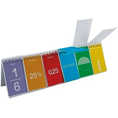 TimeTEX Klappen-Flipchart Erlernen der wichtigsten Brüche & ihren Darstellung. 20 farblich unterschiedliche Klappenblöcke Inhalt: 6-Klappen-Flipchart mit bunten Karten TimeTEX Klappen-Flipchart Erlernen der wichtigsten Brüche & ihren Darstellung. 20 farblich unterschiedliche Klappenblöcke Inhalt: 6-Klappen-Flipchart mit bunten Karten