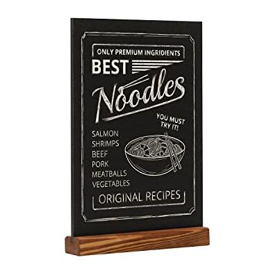 Europel Kreidetafel Tischaufsteller, A4, Hochformat, Sockel aus Kiefernholz mit natürlichem Finish, doppelseitig, für wasserbasierte Marker, für Restaurants, Hotels, Konferenzen, Festivals Europel Kreidetafel Tischaufsteller, A4, Hochformat, Sockel aus Kiefernholz mit natürlichem Finish, doppelseitig, für wasserbasierte Marker, für Restaurants, Hotels, Konferenzen, Festivals
