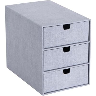 BIGSO BOX OF SWEDEN BIGSO INGRID Schubladenbox für Dokumente und Bürobedarf – Schreibtisch Organizer mit 3 Schubladen – Ablagesystem aus Faserplatte und Papier in Leinenoptik – hellgrau BIGSO BOX OF SWEDEN BIGSO INGRID Schubladenbox für Dokumente und Bürobedarf – Schreibtisch Organizer mit 3 Schubladen – Ablagesystem aus Faserplatte und Papier in Leinenoptik – hellgrau