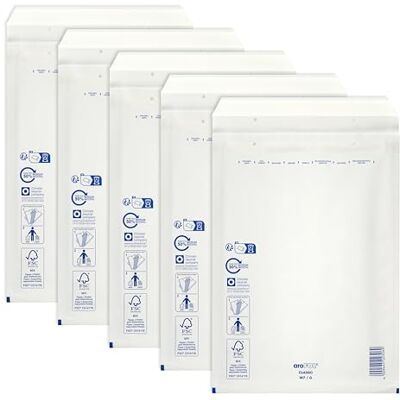 ÖKI Luftpolstertaschen Luftpolsterumschläge inkl. Haftklebestreifen, 5 Stück, A4 Luftpolster-Taschen, Gepolsterte Briefumschläge,Versandtaschen, Weiß ÖKI Luftpolstertaschen Luftpolsterumschläge inkl. Haftklebestreifen, 5 Stück, A4 Luftpolster-Taschen, Gepolsterte Briefumschläge,Versandtaschen, Weiß