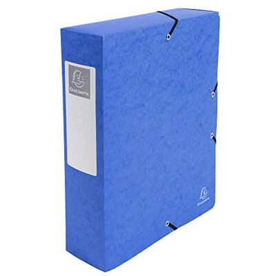 Exacompta 50830E 6 Stück Premium Sammelboxen aufgebaut mit Gummizug 80 mm breit aus extra starkem Colorspan-Karton mit Rückenschild für DIN A4 Archivbox Heftbox Dokumentenbox blau Exacompta 50830E 6 Stück Premium Sammelboxen aufgebaut mit Gummizug 80 mm breit aus extra starkem Colorspan-Karton mit Rückenschild für DIN A4 Archivbox Heftbox Dokumentenbox blau