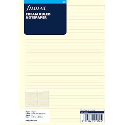 Filofax 343032 Notizpapier A5, liniert, creme Filofax 343032 Notizpapier A5, liniert, creme