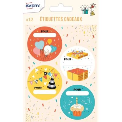 Avery 12 Geschenkanhänger zum Geburtstag – festliches Thema Avery 12 Geschenkanhänger zum Geburtstag – festliches Thema