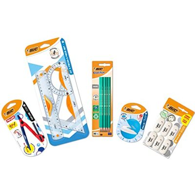 BIC Schulmaterialset - Zirkel, Graphitstifte, Radiergummis BIC Schulmaterialset - Zirkel, Graphitstifte, Radiergummis