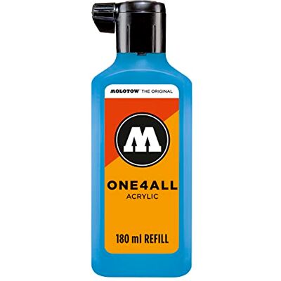 Molotow ONE4ALL Refill Acryl, Farbe 161 schock blau mittel 180 ml, Nachfülltinte für Permanentmarker Molotow ONE4ALL Refill Acryl, Farbe 161 schock blau mittel 180 ml, Nachfülltinte für Permanentmarker