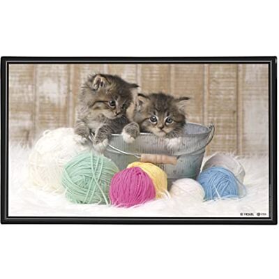 Viquel Schreibtischunterlage mit Katzenmotiv, dekorativ, Schutz für den Schreibtisch für Kinder oder Erwachsene, Kätzchen, 59,5 x 36,2 cm, Schwarz Viquel Schreibtischunterlage mit Katzenmotiv, dekorativ, Schutz für den Schreibtisch für Kinder oder Erwachsene, Kätzchen, 59,5 x 36,2 cm, Schwarz
