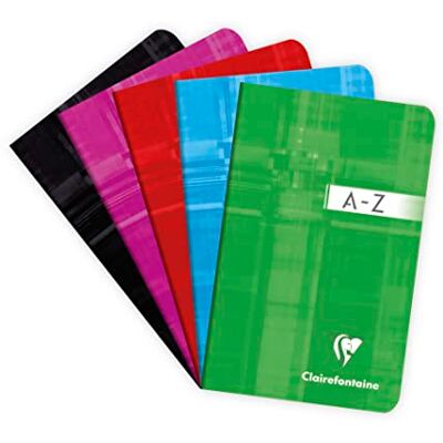 Clairefontaine 3599C Adressbuch / Vokabelheft 9x14 cm, 48 Blatt, kariert, 90g, farbig sortiert, 1 Stück Clairefontaine 3599C Adressbuch / Vokabelheft 9x14 cm, 48 Blatt, kariert, 90g, farbig sortiert, 1 Stück