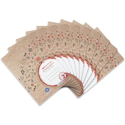 LANDRÉ Schulheft A4 Recycling, 16 Blatt, Lineatur 22, kariert, 10 Stück LANDRÉ Schulheft A4 Recycling, 16 Blatt, Lineatur 22, kariert, 10 Stück