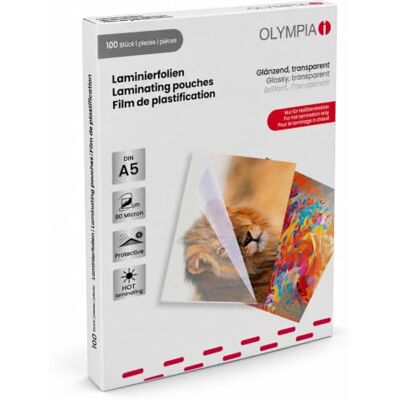 Olympia Laminierfolie 100 X DIN A5 80 Mikron Olympia Laminierfolie 100 X DIN A5 80 Mikron
