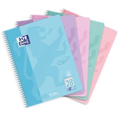Oxford Touch Collegeblock A4 kariert mit Doppelrand, 80 Blatt, 5 Pastell-Farben, 5 Stück Oxford Touch Collegeblock A4 kariert mit Doppelrand, 80 Blatt, 5 Pastell-Farben, 5 Stück