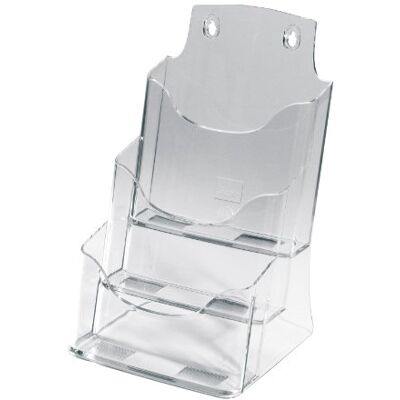 Sigel LH132 Tisch-Prospekthalter DIN A5 aus Acryl mit 3 Fächern, transparent Prospektständer Sigel LH132 Tisch-Prospekthalter DIN A5 aus Acryl mit 3 Fächern, transparent Prospektständer