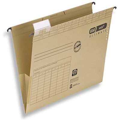 Elba Hängetasche A4, vertic Ultimate aus Karton, braun, 25 Stück, 25er Pack Elba Hängetasche A4, vertic Ultimate aus Karton, braun, 25 Stück, 25er Pack