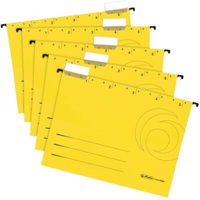 Herlitz 5874672 Hängemappe 5er Packung, Farbe gelb Herlitz 5874672 Hängemappe 5er Packung, Farbe gelb