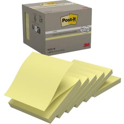 Post-it Haftnotiz Recycling Z-Notes Mini Tower, 76 x 76 mm, 100 Blatt, 6 Block, Pastellgelb in Weiteren Farben Verfügbar Selbstklebende Notizzettel aus 100% Recyclingpapier Post-it Haftnotiz Recycling Z-Notes Mini Tower, 76 x 76 mm, 100 Blatt, 6 Block, Pastellgelb in Weiteren Farben Verfügbar Selbstklebende Notizzettel aus 100% Recyclingpapier