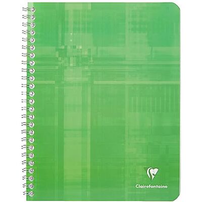 Clairefontaine 87244C Spiralheft / Schulheft mit Doppelspirale 17x22cm, 50 Blatt kariert 4x4 mm, 90g, farbig sortiert, 1 Stück Clairefontaine 87244C Spiralheft / Schulheft mit Doppelspirale 17x22cm, 50 Blatt kariert 4x4 mm, 90g, farbig sortiert, 1 Stück