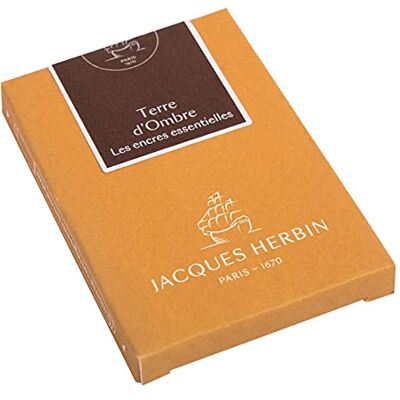 Jacques Herbin J.Herbin 11047JT Packung mit 7 großen Tintenpatronen Essentielles, internationale Größe 1,35ml, ideal für Füllfederhalter und Tintenroller, Braun, 1 Pack Jacques Herbin J.Herbin 11047JT Packung mit 7 großen Tintenpatronen Essentielles, internationale Größe 1,35ml, ideal für Füllfederhalter und Tintenroller, Braun, 1 Pack