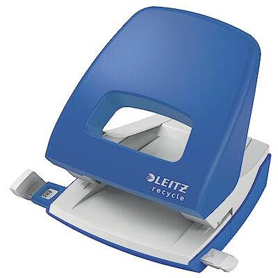 Leitz NeXXt Recycle Locher, 30 Blatt, A4, für Büro & Schule, Führungsschiene mit Formatmarkierungen, 100 % recyclebar, umweltfreundlich, Recycle-Sortiment, Blau, 50030035 Leitz NeXXt Recycle Locher, 30 Blatt, A4, für Büro & Schule, Führungsschiene mit Formatmarkierungen, 100 % recyclebar, umweltfreundlich, Recycle-Sortiment, Blau, 50030035