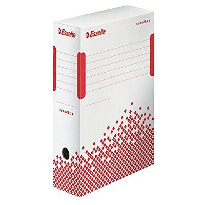 Esselte Speedbox Archivschachtel, 25 Archiv-Boxen mit automatischem Rücken 100 mm weiß Esselte Speedbox Archivschachtel, 25 Archiv-Boxen mit automatischem Rücken 100 mm weiß