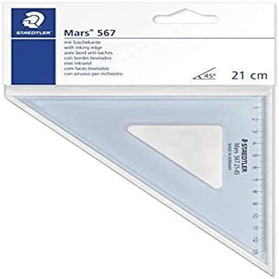 Staedtler 567 21-45 Zeichendreieck (21cm, 45/45) Staedtler 567 21-45 Zeichendreieck (21cm, 45/45)
