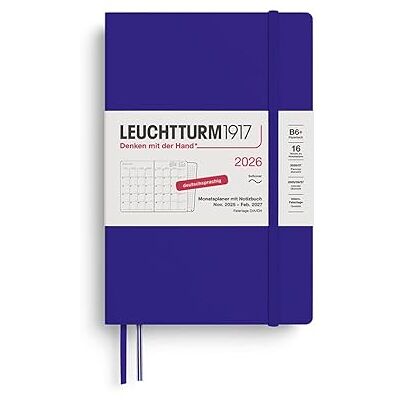 LEUCHTTURM1917 372614 Monatsplaner & Notizbuch Paperback (B6+) 2026, 16 Monate (01 November 2025-28. Februar 2027), Softcover, Ink, Deutsch LEUCHTTURM1917 372614 Monatsplaner & Notizbuch Paperback (B6+) 2026, 16 Monate (01 November 2025-28. Februar 2027), Softcover, Ink, Deutsch