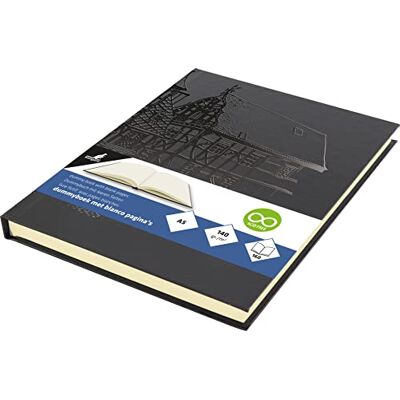Kangaro Skizzenbuch A5 blanko, Hardcover, schwarz mit Design, 140g creme papier, K-5567 Kangaro Skizzenbuch A5 blanko, Hardcover, schwarz mit Design, 140g creme papier, K-5567