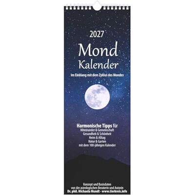 Alpha Mondkalender 2027: Streifenplaner 14,8x42 cm mit 100-jährigem Kalender, Alltagstipps & minutengenauen Mondphasen, für Haushalt & Garten Alpha Mondkalender 2027: Streifenplaner 14,8x42 cm mit 100-jährigem Kalender, Alltagstipps & minutengenauen Mondphasen, für Haushalt & Garten
