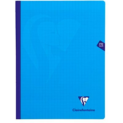 Clairefontaine 329341C Kladde / Notizbuch Mimesys mit Fadenbindung, DIN A4+ 24x32 cm, 96 Blatt 90g, französische Lineatur, Einband aus PP, Blau, 1 Stück Clairefontaine 329341C Kladde / Notizbuch Mimesys mit Fadenbindung, DIN A4+ 24x32 cm, 96 Blatt 90g, französische Lineatur, Einband aus PP, Blau, 1 Stück