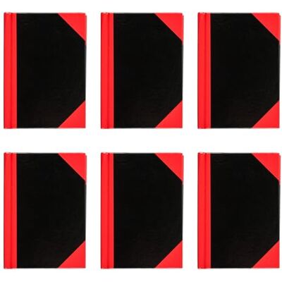 Idena 90368 Notizbuch A7, 6 Stück, Kladde kariert mit 96 Blatt, 70 g/m², Hardcover Einband in Rot-Schwarz Idena 90368 Notizbuch A7, 6 Stück, Kladde kariert mit 96 Blatt, 70 g/m², Hardcover Einband in Rot-Schwarz