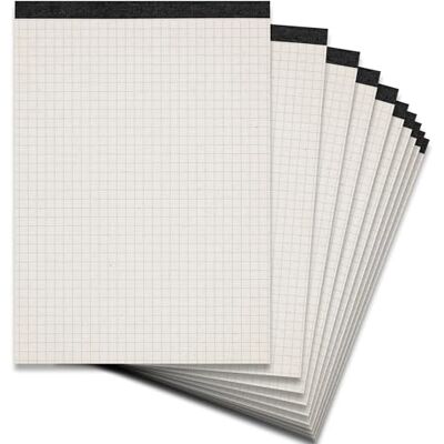 LANDRÉ Notiz-Block ohne Deckblatt Recycling A5 kariert, 50 Blatt, 60 g/m², 10 Stück LANDRÉ Notiz-Block ohne Deckblatt Recycling A5 kariert, 50 Blatt, 60 g/m², 10 Stück