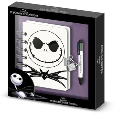 Disney Nightmare Before Christmas Jack-Set mit A5-Tagebuch + 6-Farb-Kugelschreiber, Lila Disney Nightmare Before Christmas Jack-Set mit A5-Tagebuch + 6-Farb-Kugelschreiber, Lila
