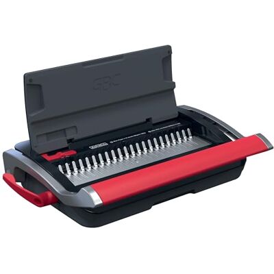 GBC CombBind CB15 Manuelles Bindegerät Bindet 165 A5/A4 Blätter, kompaktes und leichtes Design, stanzt 15 Blätter, Schwarz/Silber, 4410061 GBC CombBind CB15 Manuelles Bindegerät Bindet 165 A5/A4 Blätter, kompaktes und leichtes Design, stanzt 15 Blätter, Schwarz/Silber, 4410061