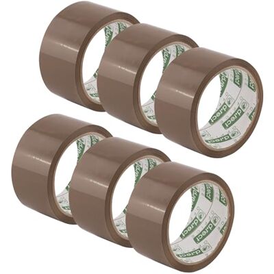 D.RECT Paketklebeband 6er Pack 50m x 48mm Paketband Klebeband Braun zum Verpacken von Paketen und Versandschachteln, Umzug 6 Rollen D.RECT Paketklebeband 6er Pack 50m x 48mm Paketband Klebeband Braun zum Verpacken von Paketen und Versandschachteln, Umzug 6 Rollen