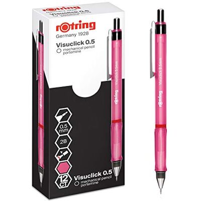 rOtring 2089095 Visuclick-Druckbleistift 0,5 mm 2B-Mine attraktiver pinkfarbener Schaft 12 Stück rOtring 2089095 Visuclick-Druckbleistift 0,5 mm 2B-Mine attraktiver pinkfarbener Schaft 12 Stück