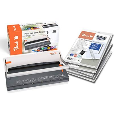 Peach Draht Bindemaschine Personal Wire Binder DIN-A4 bindet 60 Seiten inkl. 5x PW079-07 Wire Binding Combi Box 5x20 Binderücken Silber Deckblätter 6 Blatt Stanzkapazität PB300-15P Peach Draht Bindemaschine Personal Wire Binder DIN-A4 bindet 60 Seiten inkl. 5x PW079-07 Wire Binding Combi Box 5x20 Binderücken Silber Deckblätter 6 Blatt Stanzkapazität PB300-15P