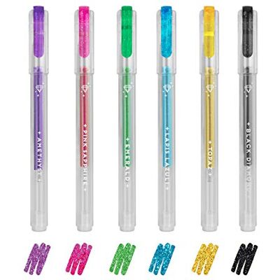 LEGAMI GGP0001 Set mit 6 Mini-Gelstiften, Glitzer, 0,8 x 10,8 cm, Shine Like Diamond, Durchmesser der Spitze 1,0 mm, Farben Violett, Gold, Grün, Blau, Rosa, Schwarz LEGAMI GGP0001 Set mit 6 Mini-Gelstiften, Glitzer, 0,8 x 10,8 cm, Shine Like Diamond, Durchmesser der Spitze 1,0 mm, Farben Violett, Gold, Grün, Blau, Rosa, Schwarz