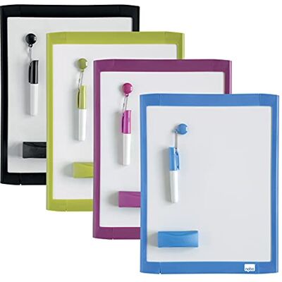 Nobo Magnetisches Mini-Whiteboard mit Farbigem Rahmen, Trocken Abwischbar, Wandmontage, Inkl. Whiteboard-Stift, Magneten, Tafelwischer & Schaumstoff-Klebepads, 216 x 280 mm, 1903816 Nobo Magnetisches Mini-Whiteboard mit Farbigem Rahmen, Trocken Abwischbar, Wandmontage, Inkl. Whiteboard-Stift, Magneten, Tafelwischer & Schaumstoff-Klebepads, 216 x 280 mm, 1903816