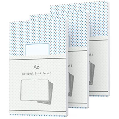 JiaWei 3 STK Notizbuch, A6 Notizblock, Blanko (32 Blatt) Notizheft, Notizbücher, Skizzenblock, Classic Tagebuch, Schreibblock, Augenschutz Zeichenblock für Memos, Malen und Graffit,10.5x14.5cm JiaWei 3 STK Notizbuch, A6 Notizblock, Blanko (32 Blatt) Notizheft, Notizbücher, Skizzenblock, Classic Tagebuch, Schreibblock, Augenschutz Zeichenblock für Memos, Malen und Graffit,10.5x14.5cm