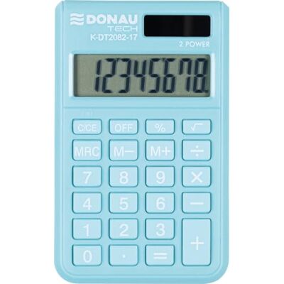 DONAU TECH Taschenrechner / 8-Stellig Wurzelfunktion/ 9,7 x 6 x 1 cm/Blau/Rechner mit 8-stelliger Anzeige/Dual-Power Solar Batteriebetrieb/Kompaktes Design DONAU TECH Taschenrechner / 8-Stellig Wurzelfunktion/ 9,7 x 6 x 1 cm/Blau/Rechner mit 8-stelliger Anzeige/Dual-Power Solar Batteriebetrieb/Kompaktes Design