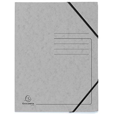 Exacompta 25 Gummizugmappen ohne Klappen bedruckt 355 g/m² grau Exacompta 25 Gummizugmappen ohne Klappen bedruckt 355 g/m² grau